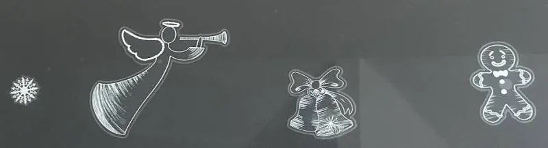 DECOLED Vianočné nálepky na okno A4 symboly