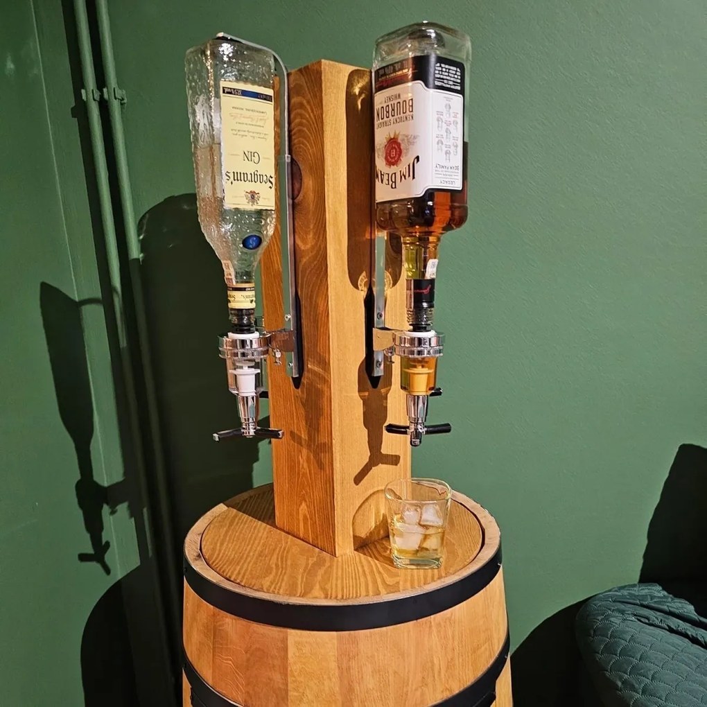 Stojan na alkohol se 4 nálevkami - Dub