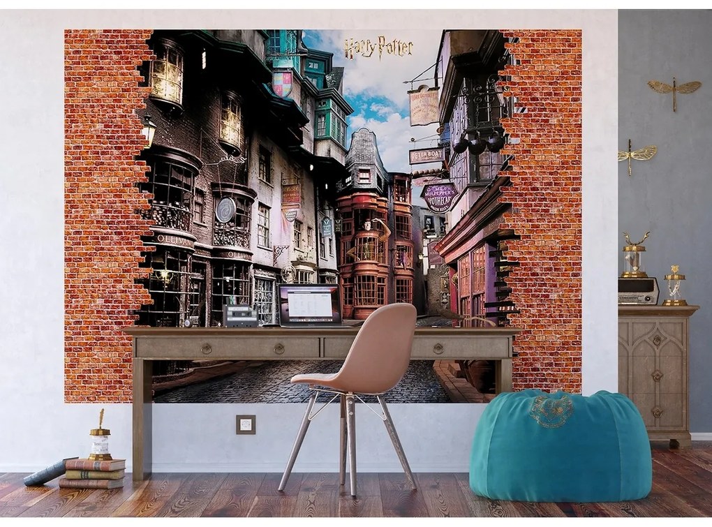 Detská fototapeta Harry Potter Diagon Alley 252 x 182 cm, 4 diely