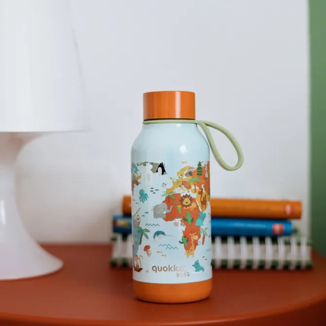 Nerezová termofľaša Solid Kids s pútkom Map of Life 330 ml
