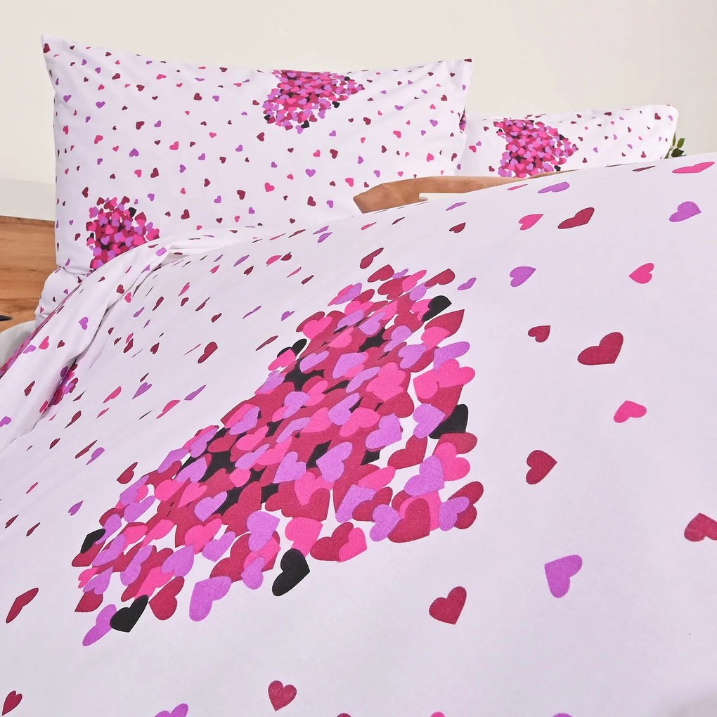 Obliečky Romance fialové EMI: Vankúš 40x40