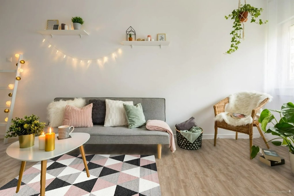 Oriental Weavers, Kusový koberec Lotto 523 HR5 X, 67x120, ružová, chodba / predsieň