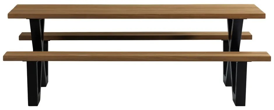 Záhradný jedálenský stôl s lavicami WOOOD Tablo, 206 x 145 cm