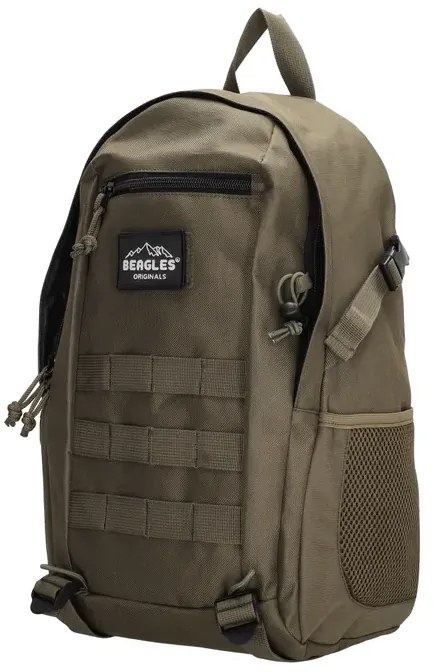 Beagles Zelený objemný batoh do školy „Sacker“ 12L