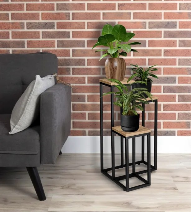 Stojan na kvety MUNIR CRAFT čierny