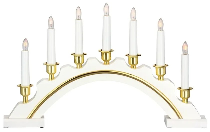 CELINE Elektrický svietnik, napájanie: sieťové, 7 sviečok, biely