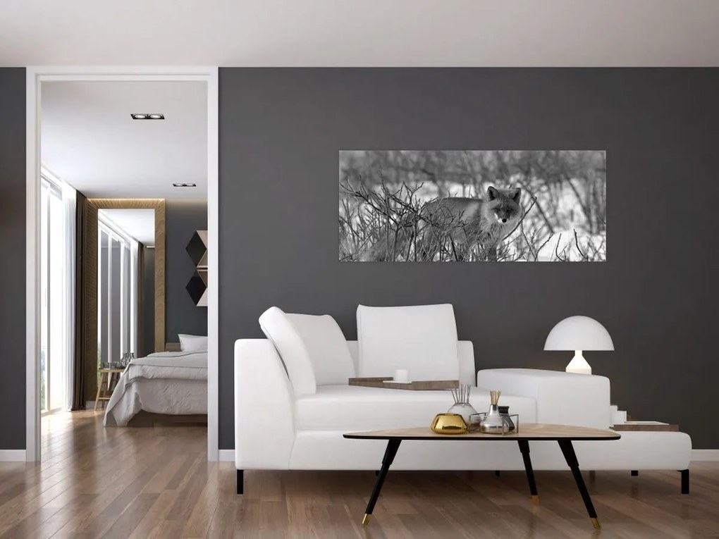 Obraz - Líška v zime (120x50 cm)