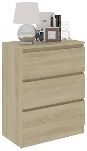 vidaXL Komoda, dub sonoma 60x35x76 cm, drevotrieska-