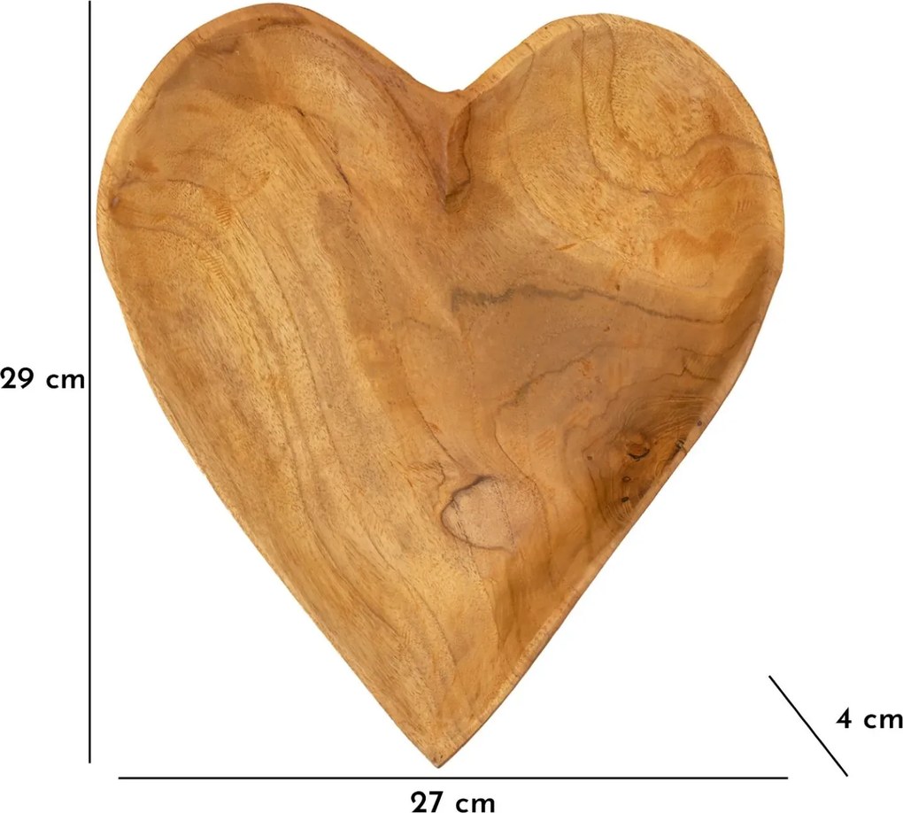 Dekoratívna odkladacia miska Kiha 27 cm z masívu
