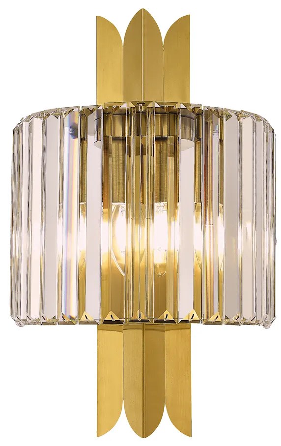Nástenné svietidlo Margot, 1x krištáľové/zlaté kovové tienidlo