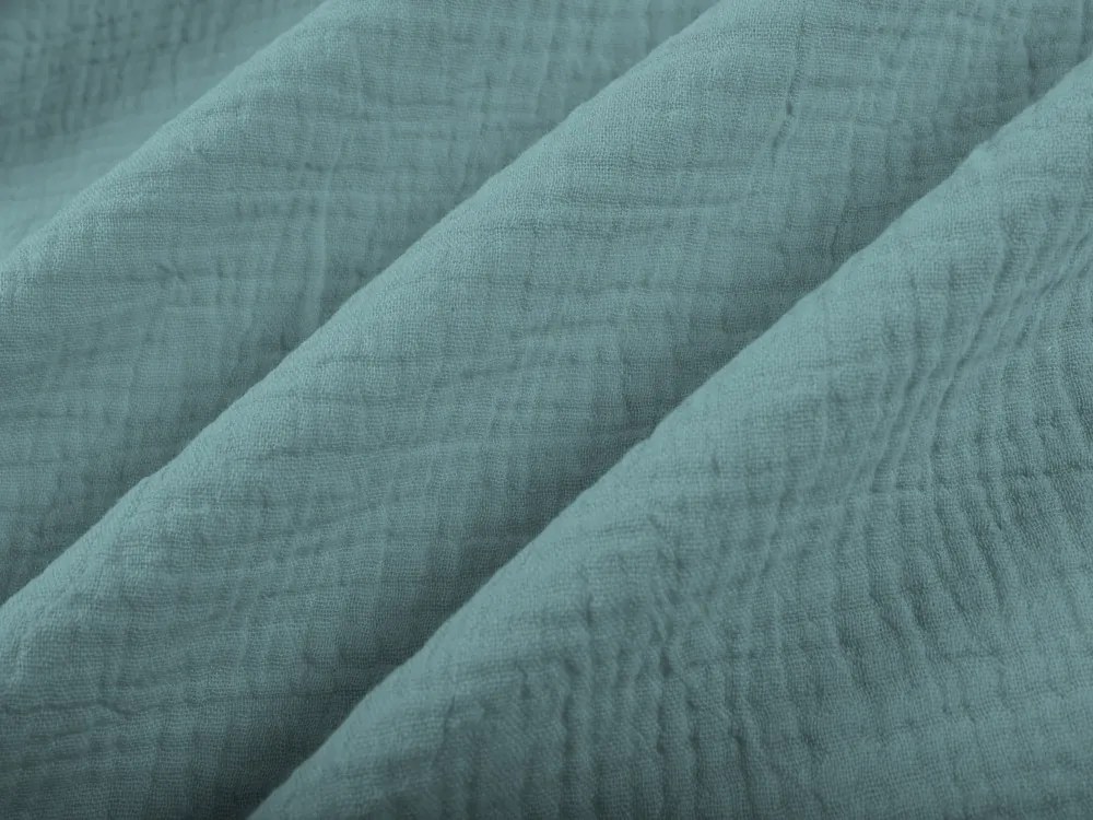 Biante Mušelínová obliečka na vankúš MSN-050 Pastelovo modrozelená 40 x 40 cm