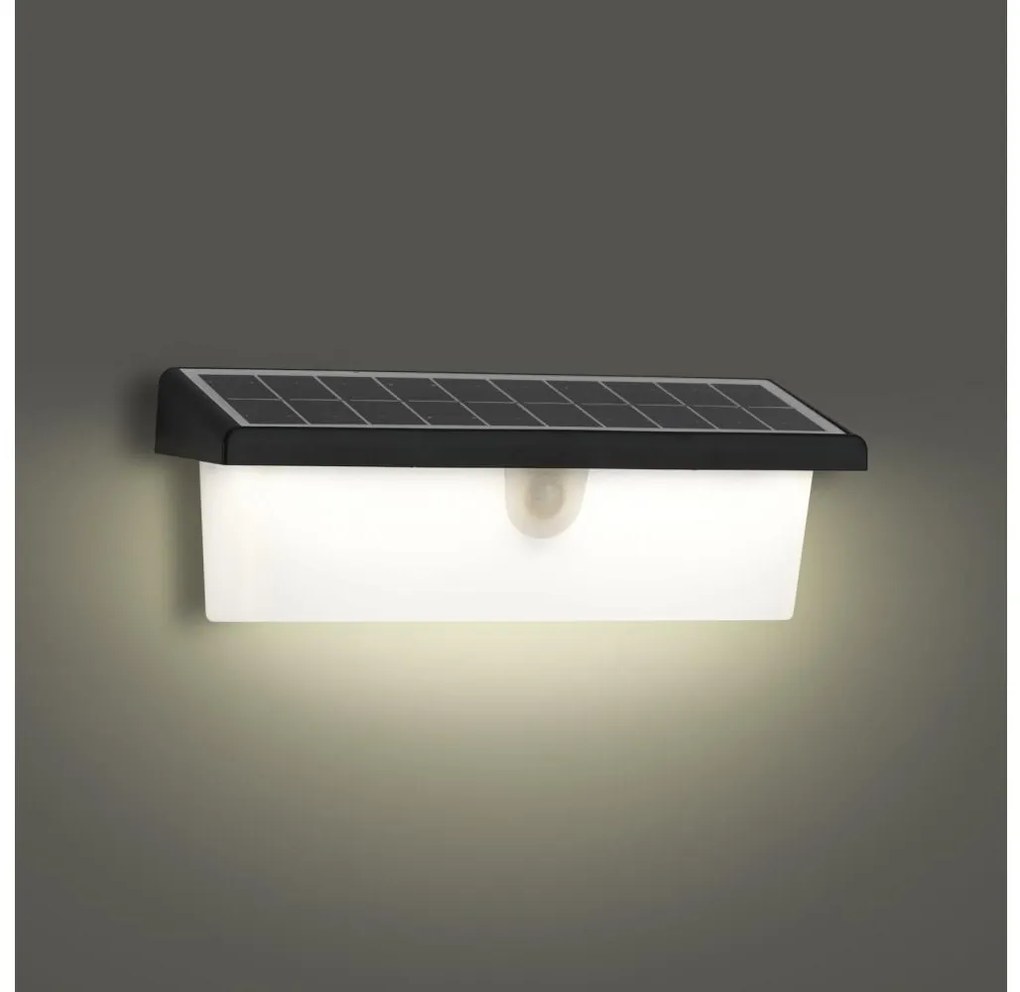 Brilagi - LED solárne nástenné svietidlo so senzorom SUN RAY LED/6W/3,7V IP44