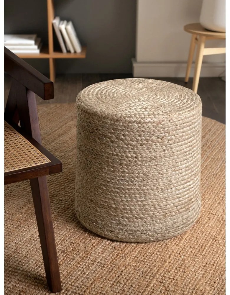 Sivobéžový taburet Jutta Greige – Hanse Home