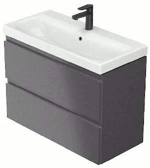 Cersanit Moduo Slim, závesná umývadlová skrinka 80x38x57 cm, antracitová matná, S590-089