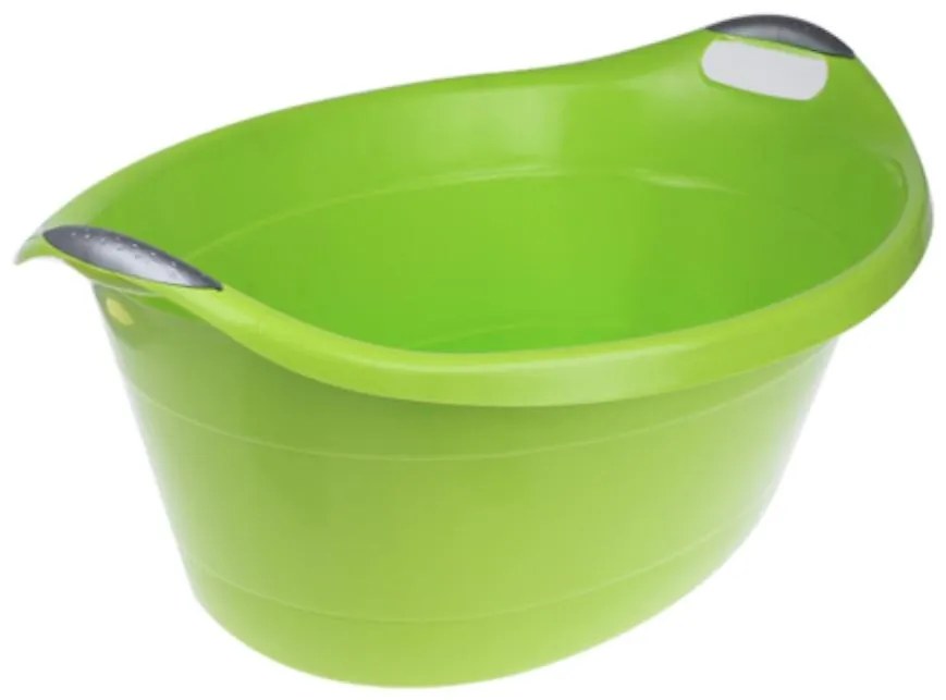 Oválna zelená vaňová misa 40l