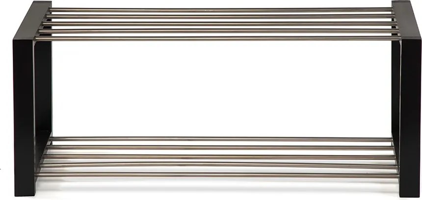 Noela Kovový botník čierny NEX 80 2 poschodia