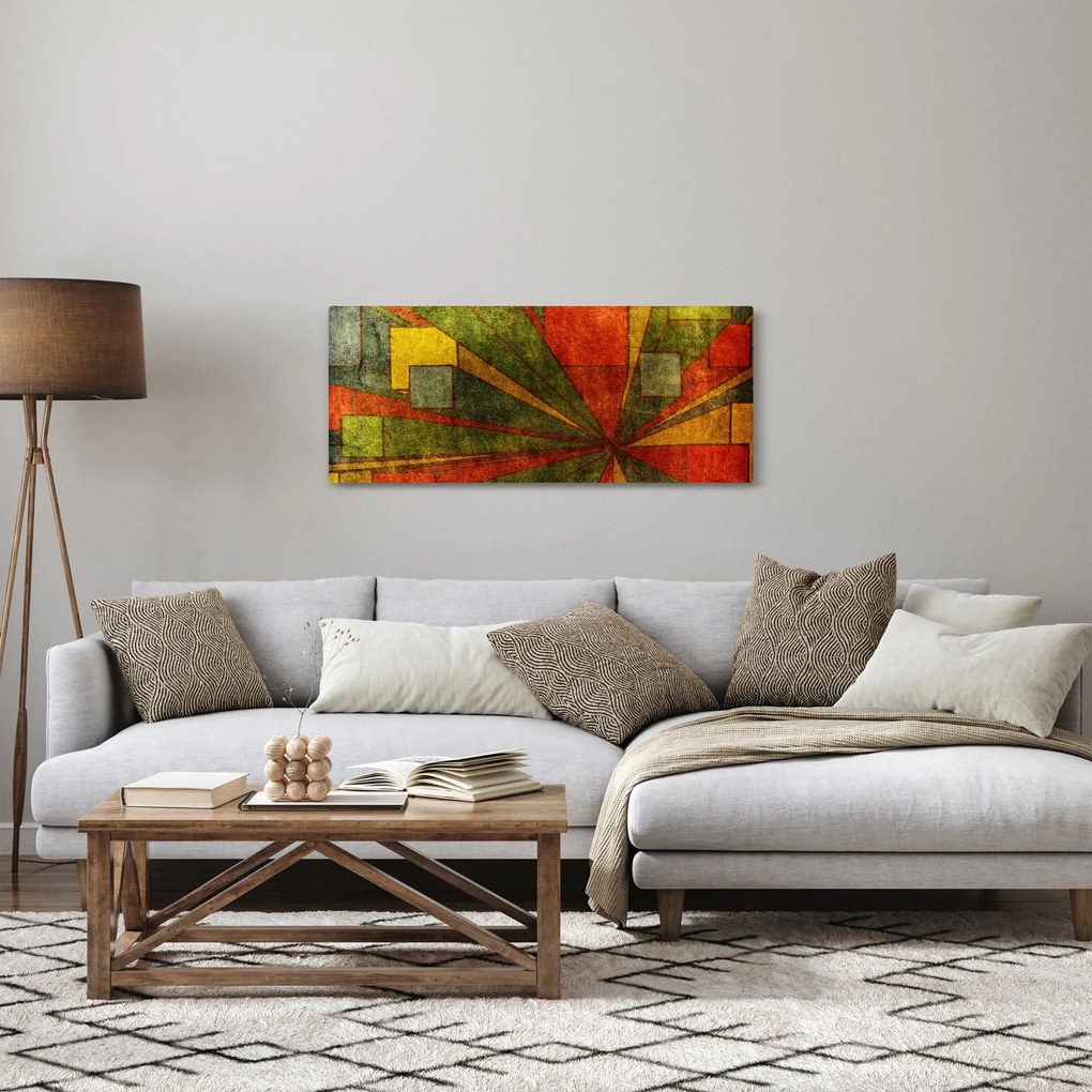 Obraz geometrické abstrakcie (120x50 cm)