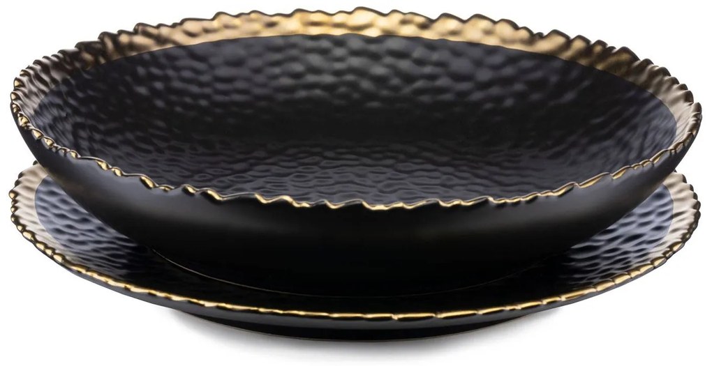 Keramický hlboký tanier Kati, (fi) 26 cm, čierny