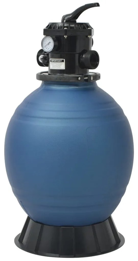 vidaXL Okrúhly bazénový pieskový filter 460 mm/18 inch, modrý