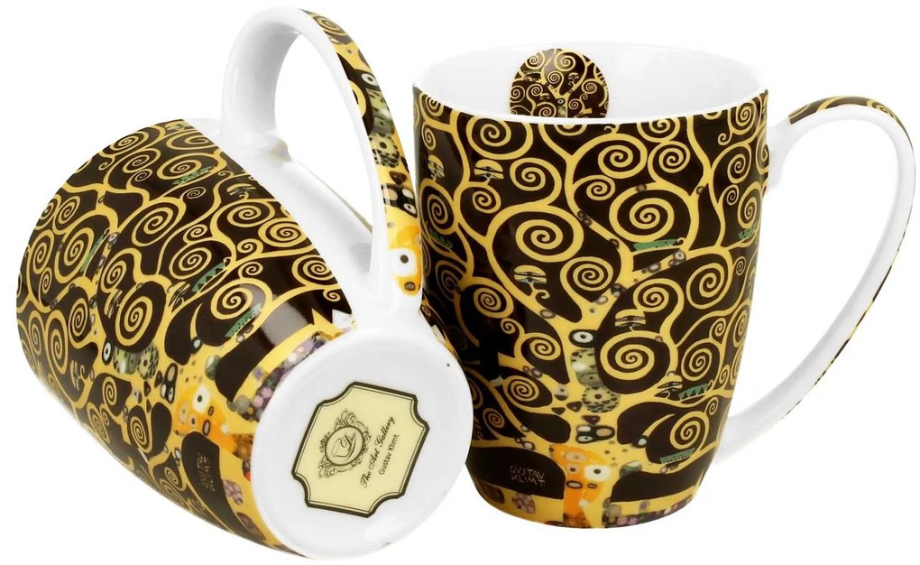 Porcelánový hrnček Klimt Tree Of Life 350 ml sada 2ks