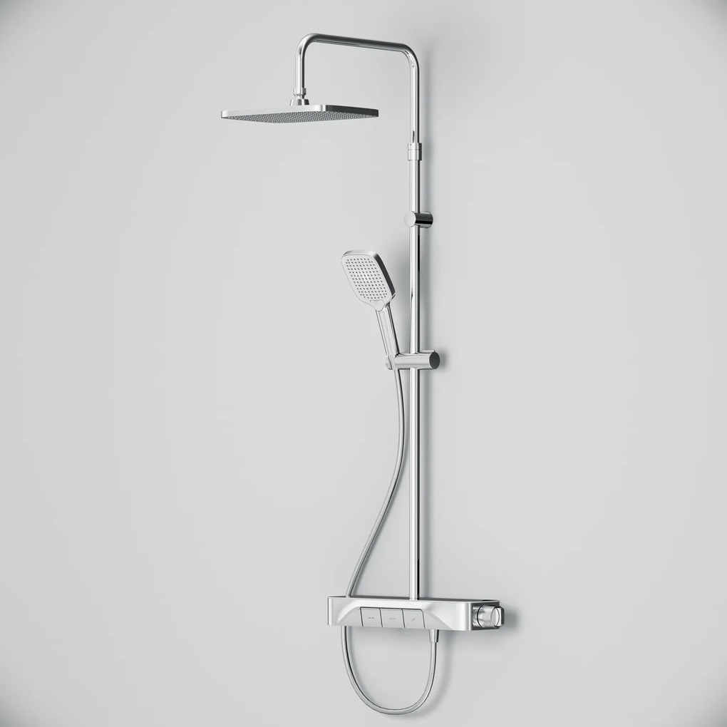 Sprchový systém AM.PM Func F07FA200 s termostatickou poličkovou batériou, chróm