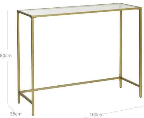 Konzolový stolík CIREL zlatý