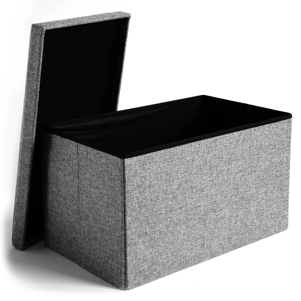 Taburet s úložným priestorom DIEGO XL sivý