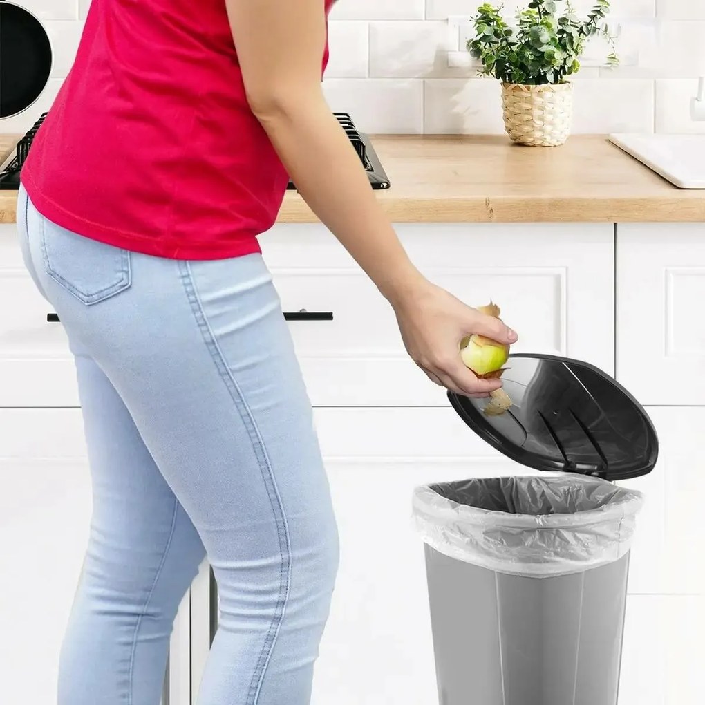 Orion Pedálový odpadkový kôš 5,5 l, sivá