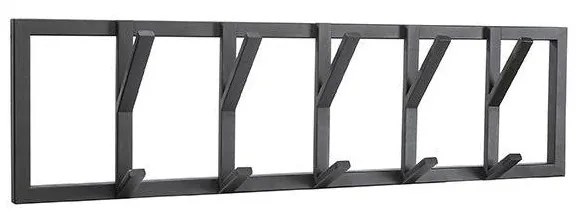 Čierny kovový nástenný vešiak Frame – LABEL51