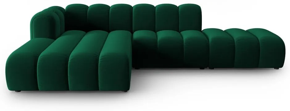 Tmavozelená rohová pohovka (ľavý roh) Lupine – Micadoni Home