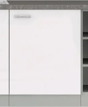 Dolná kuchynská skrinka Bianka 60D, 60 cm, biely lesk%