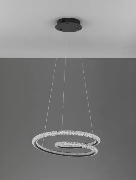 LED luster Ginevra 48 čierne
