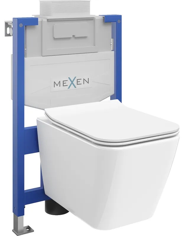 Mexen Fenix XS-U, podomietkový modul a závesné WC Cube s pomaly padajúcim sedátkom, biela, 68530924000