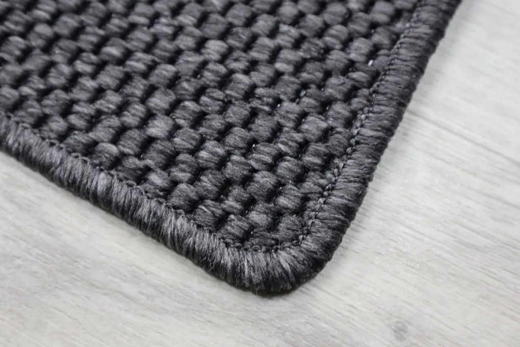 Timzo, Koberec behúň na mieru Nature antracit, šíre 60 cm, šedá, chodba / predsieň