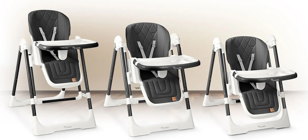 Detská stolička 3v1 Nukido Elite - čierna