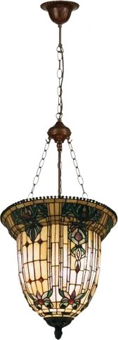 Luxus luster Tiffany závesná lampa BELL Ø41CM 5KG