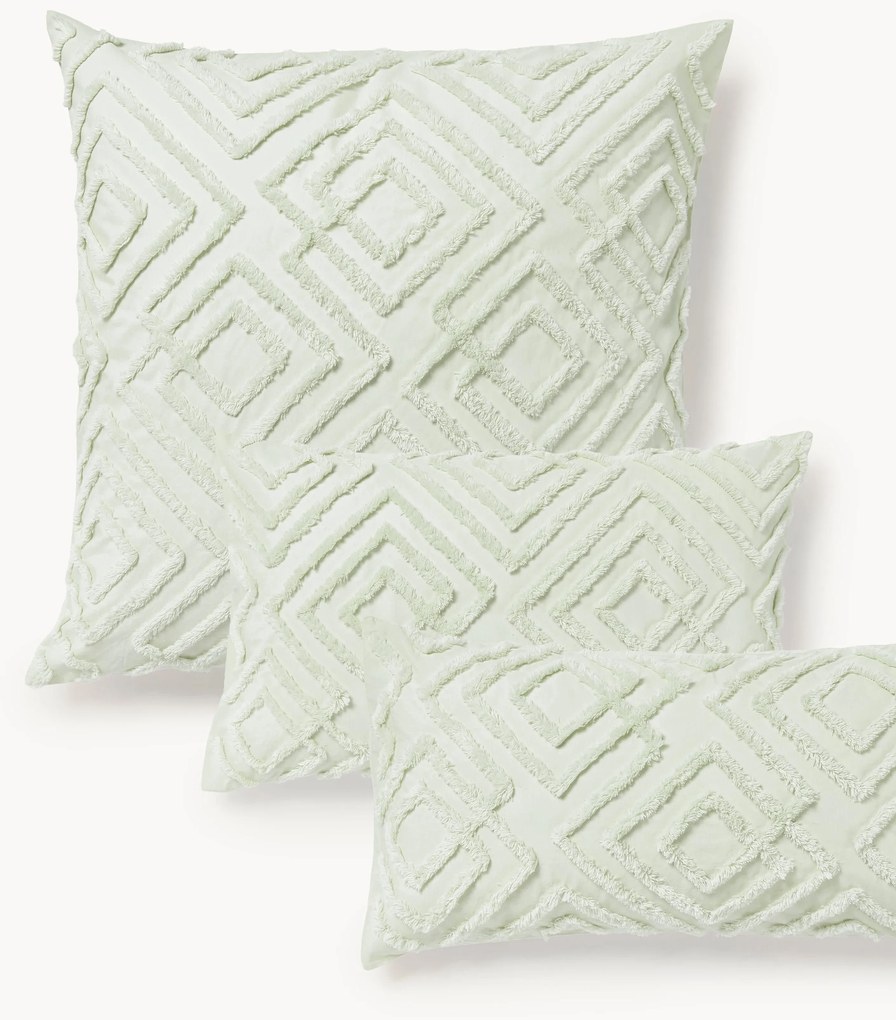 Obliečka na vankúš z bavlneného perkálu's tuftovaným dizajnom Phil