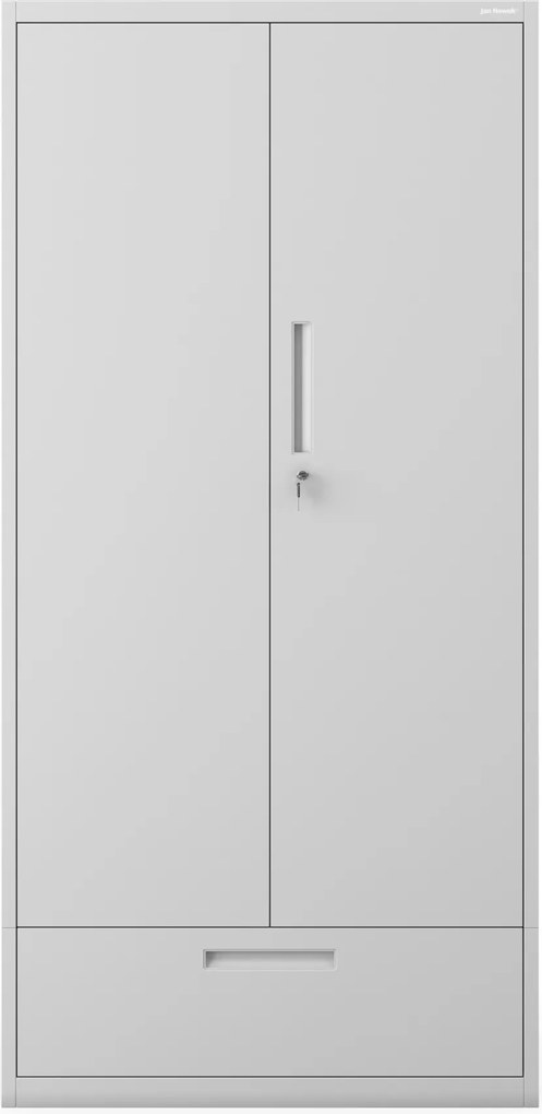 Modulárna kovová multifunkčná skriňa so zásuvkou sivá MEGAN 1850 x 900 x 400 mm