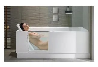 Duravit Shower + Bath - Vaňa so sprchovým kútom do pravého rohu 1700x750 mm, s panelom a nohami, biela/číre sklo 700404000000000