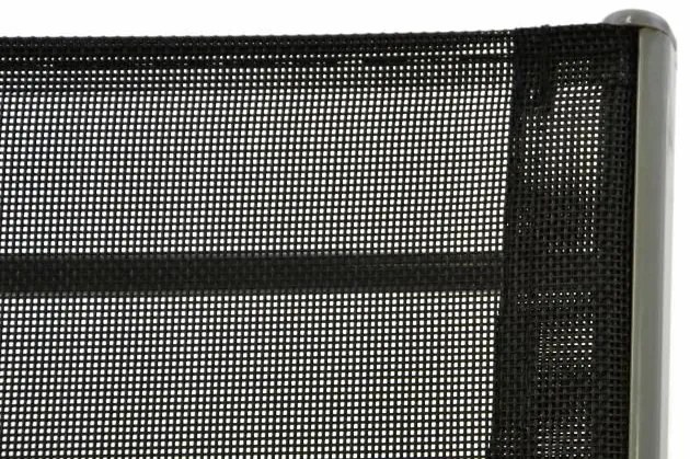 Garthen 40751 Záhradný skladací set stôl + 4 stohovateľné stoličky - čierna