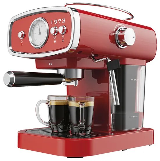 SILVERCREST® KITCHEN TOOLS Espresso kávovar Retro 1973 SEML 1050 A1, červený (100364510)