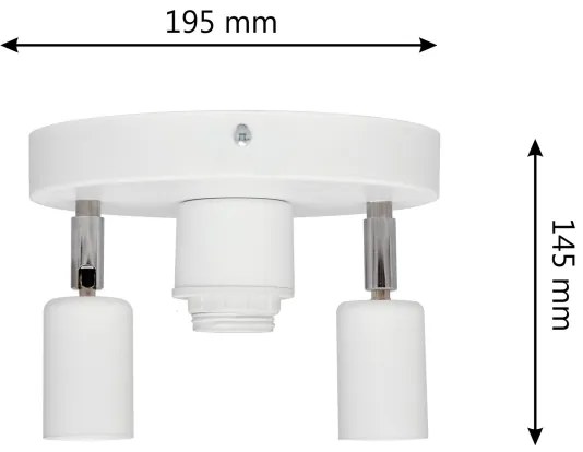 Bodové svietidlo CENTRO 3xE27/15W/230V biela