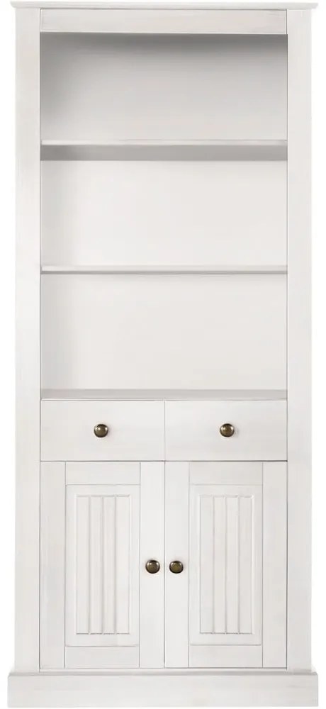 Biela knižnica z borovicového dreva 181x31 cm Mille – Støraa