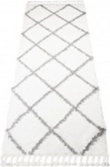 TA Koberec G931A KRÉMOVÁ/TMAVOSIVÁ BOHO Rozmer: 100x250 cm