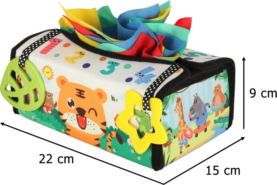 KIK Montessori senzorický triediaci box s podložkou a utierkami 2v1