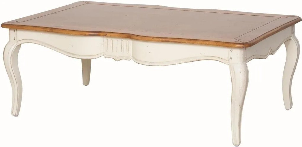 Konferenčný stolík Verona 122 cm z masívu hnedý/béžový