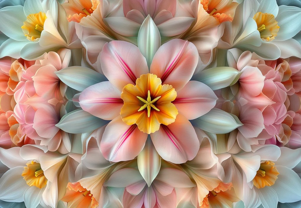 Fototapeta - Kaleidoskopický kvet (147x102 cm)