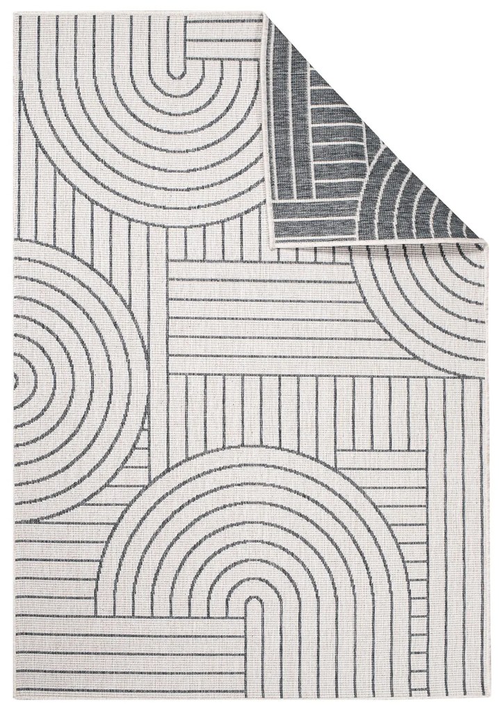 Dekorstudio Obojstranný koberec na terasu DuoRug 5842 - sivý Rozmer koberca: 80x150cm