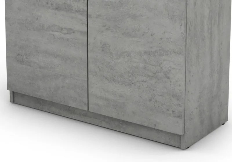 Skrinka Carlos 802D, šedý beton