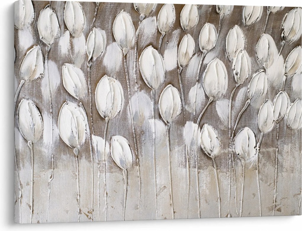 Obraz - Štruktúrované tulipány (70x50 cm)